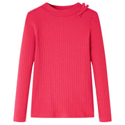 Langærmet T-shirt til børn str. 104 pink