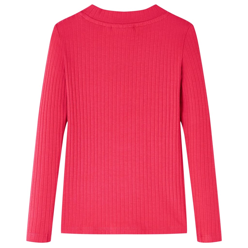 Langærmet T-shirt til børn str. 104 pink