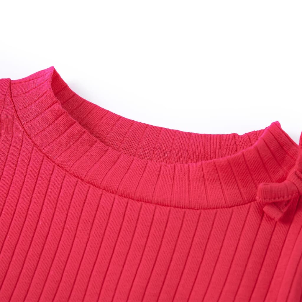 Langærmet T-shirt til børn str. 104 pink