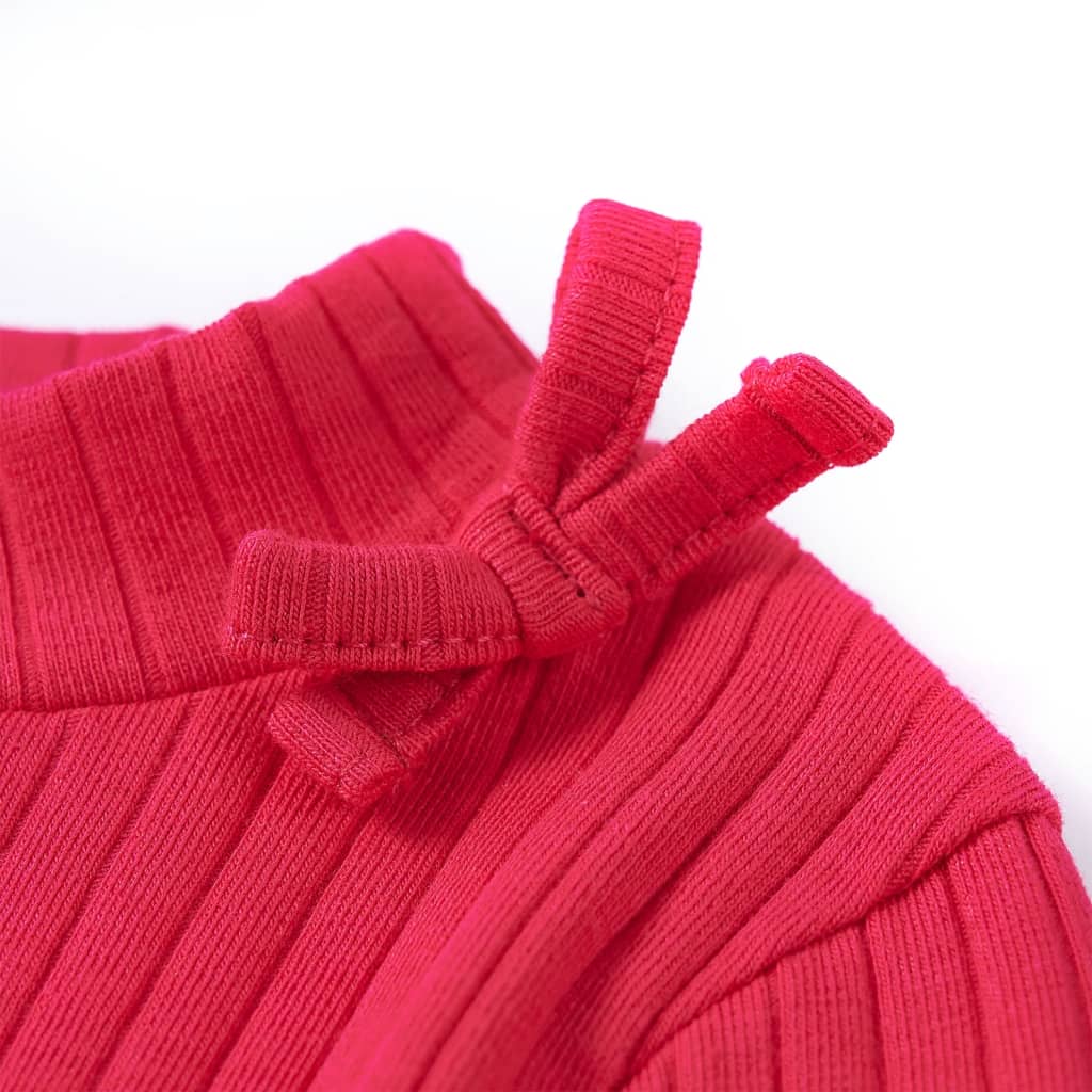 Langærmet T-shirt til børn str. 104 pink