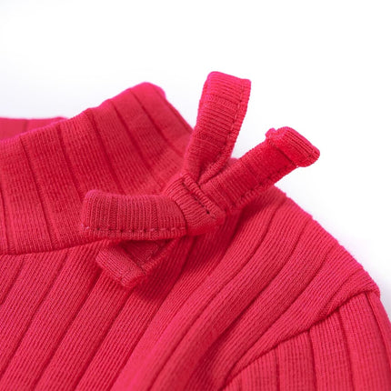 Langærmet T-shirt til børn str. 128 pink