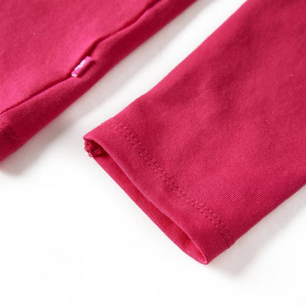 Langærmet T-shirt til børn str. 140 pink