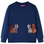 Sweatshirt til børn str. 140 marineblå