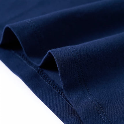 Langærmet T-shirt til børn str. 104 marineblå