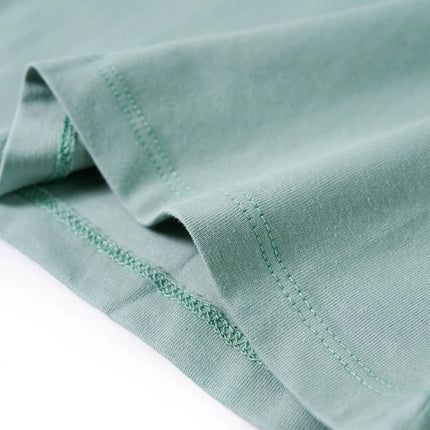 Langærmet T-shirt til børn str. 116 mintgrøn