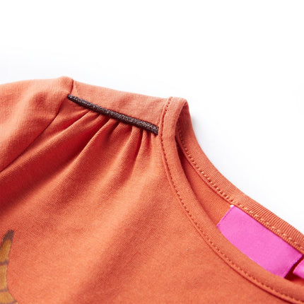 Langærmet T-shirt til børn str. 92 cm orange