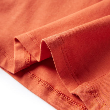 Langærmet T-shirt til børn str. 128 cm orange