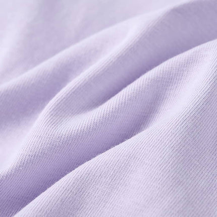 Langærmet T-shirt til børn str. 140 lyslilla