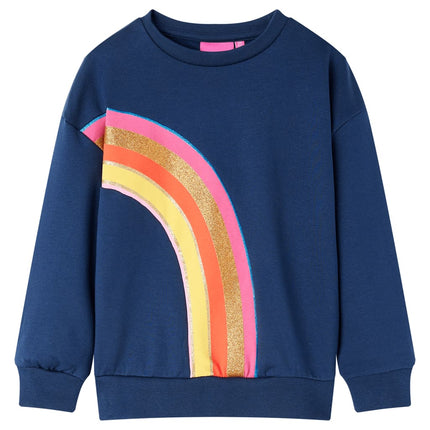 Sweatshirt til børn str. 104 marineblå