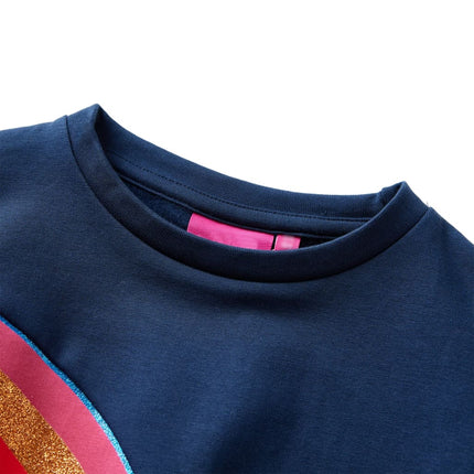 Sweatshirt til børn str. 116 marineblå