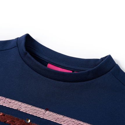 Sweatshirtkjole til børn str. 92 marineblå