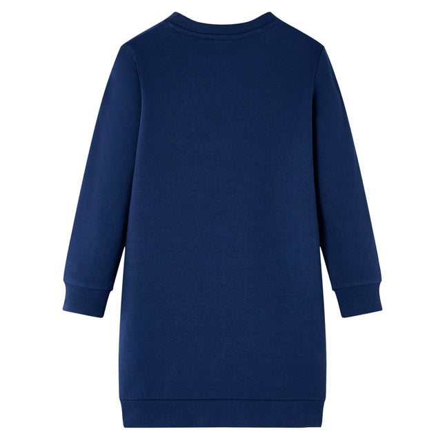 Sweatshirtkjole til børn str. 116 marineblå
