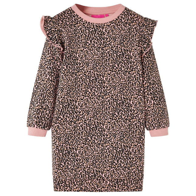 Sweatshirtkjole til børn str. 104 lyserød