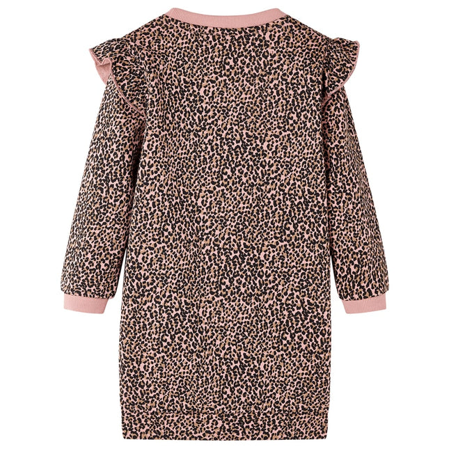 Sweatshirtkjole til børn str. 116 lyserød