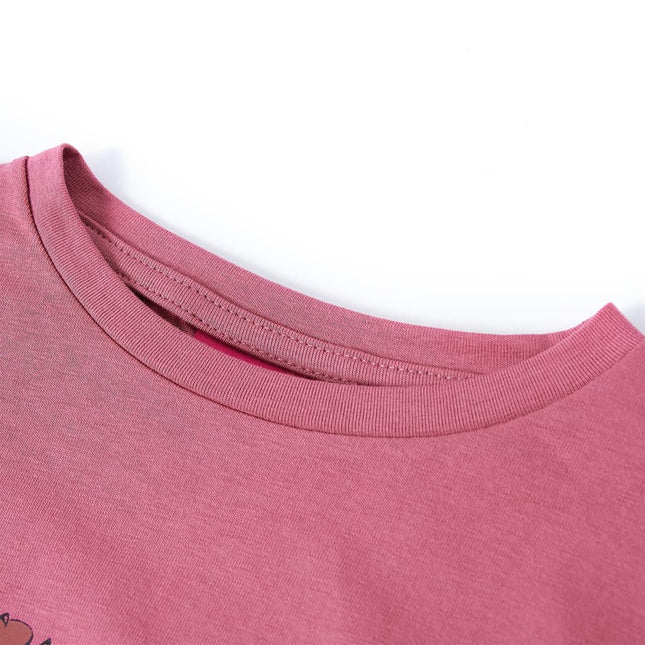 Langærmet T-shirt til børn str. 140 cm pink