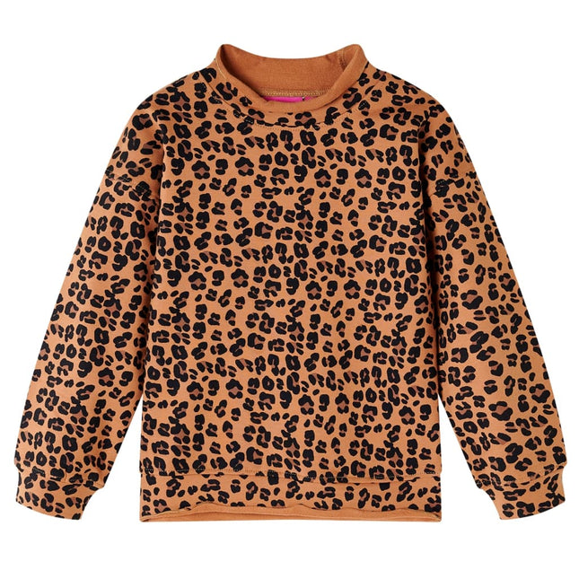 Sweatshirt til børn str. 92 cognacfarvet