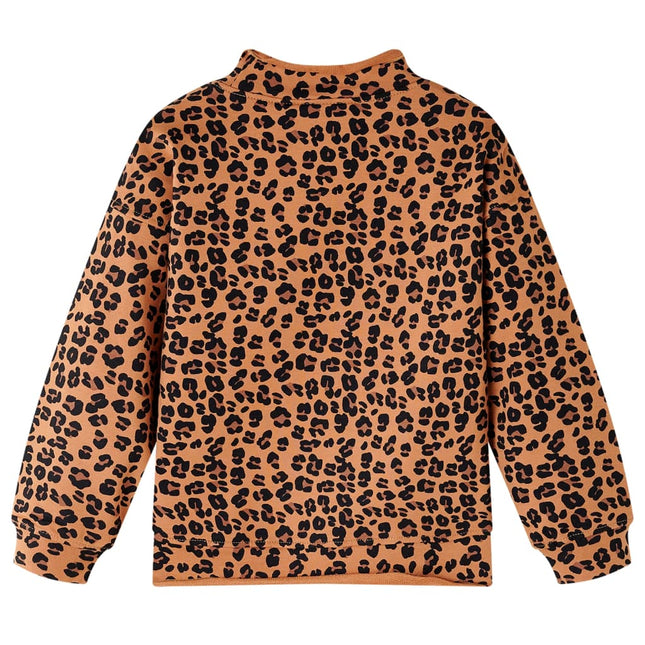 Sweatshirt til børn str. 104 cognacfarvet
