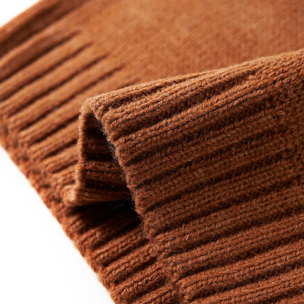 Sweater til børn str. 92 strikket cognacfarvet