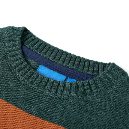 Sweater til børn str. 92 strikket flerfarvet