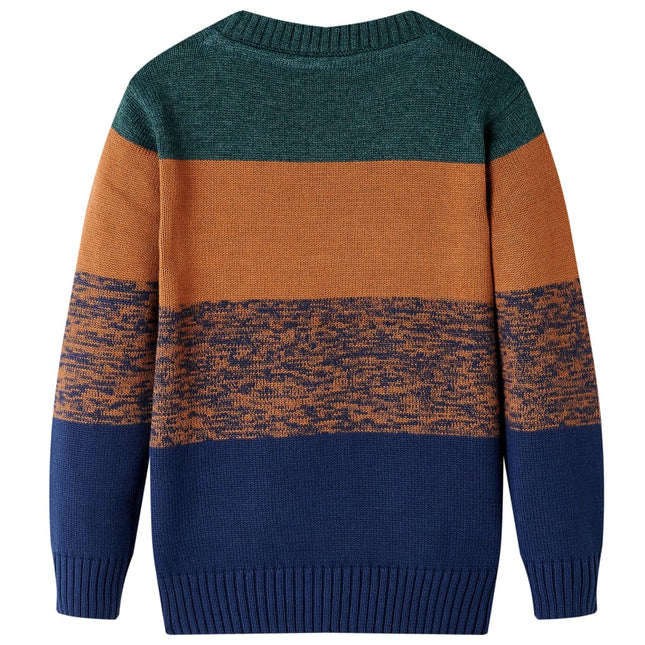 Sweater til børn str. 104 strikket flerfarvet