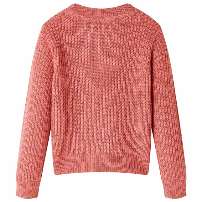 Sweater til børn str. 128 strikket pink