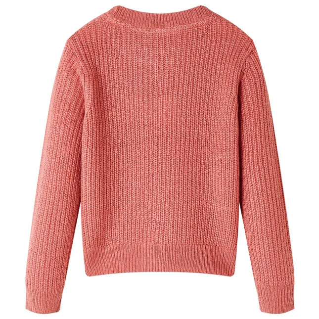 Sweater til børn str. 140 strikket pink