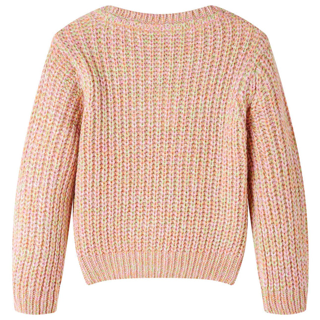 Sweater til børn str. 104 strikket lyserød