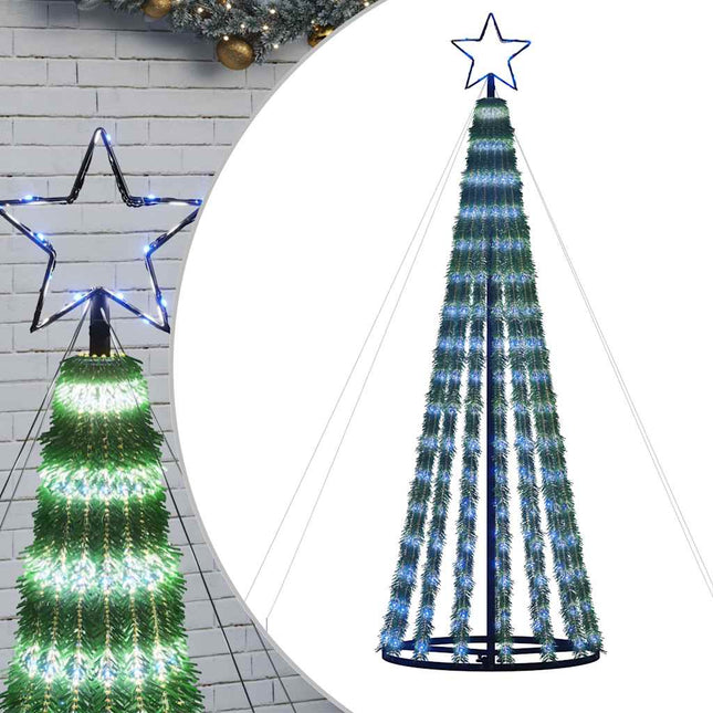 LED-juletræ 275 LED'er 180 cm blåt lys
