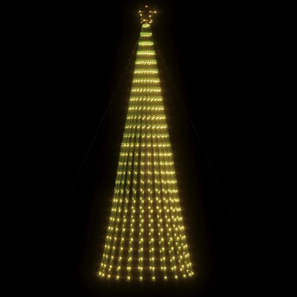 LED-juletræ 688 LED'er 300 cm varmt hvidt lys