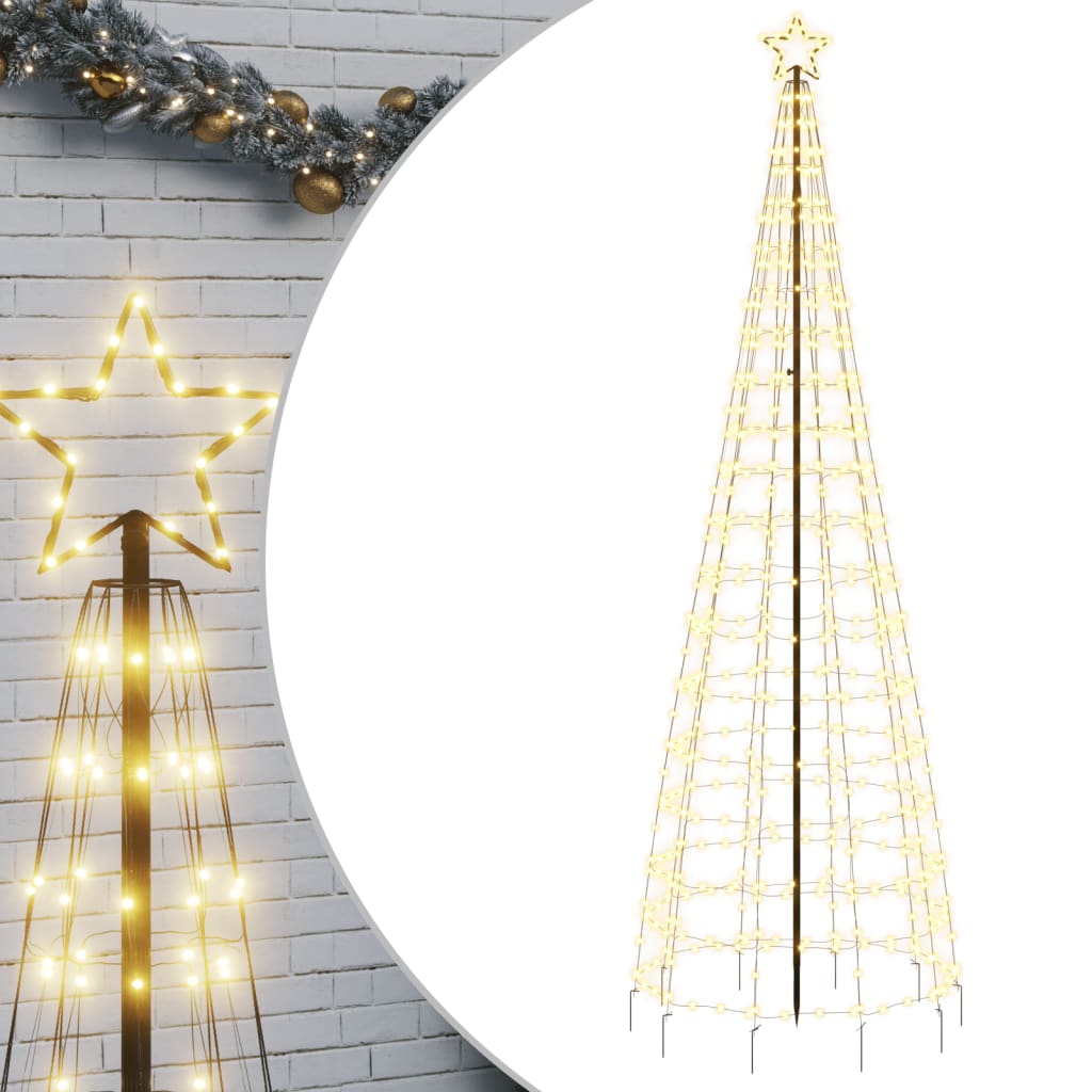 LED-juletræ med spyd 570 LED'er 300 cm varmt hvidt lys