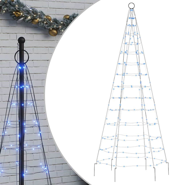 LED-juletræ 200 LED'er 180 cm blåt lys