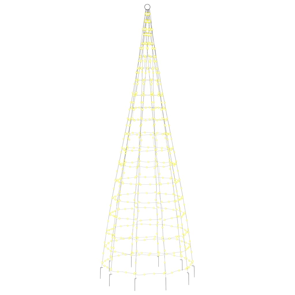 LED-juletræ til flagstang 550 LED'er 300 cm varmt hvidt lys