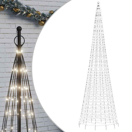 LED-juletræ 1534 LED'er 500 cm koldt hvidt lys