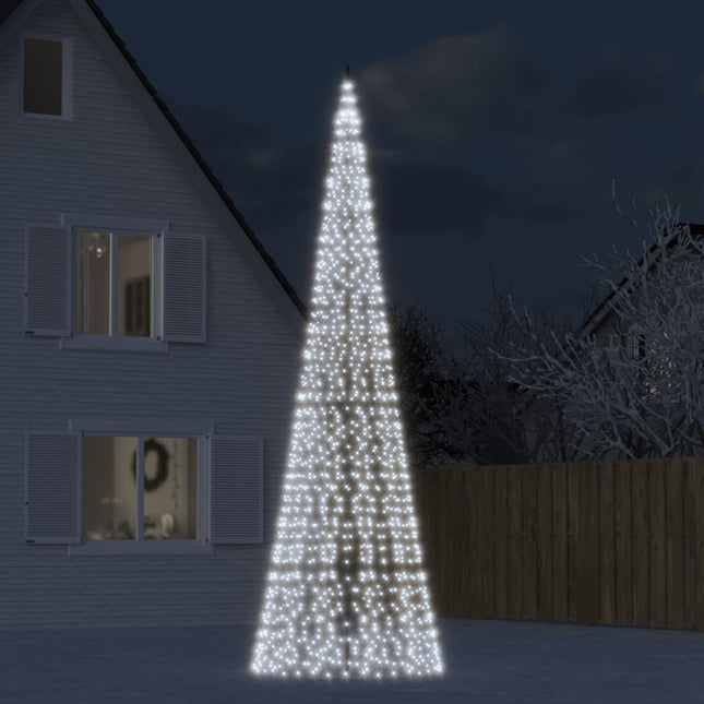 LED-juletræ 1534 LED'er 500 cm koldt hvidt lys