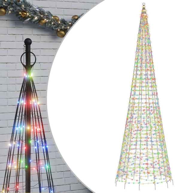 LED-juletræ 1534 LED'er 500 cm flerfarvet lys