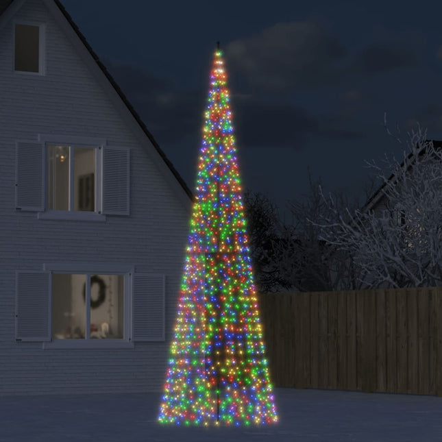 LED-juletræ 1534 LED'er 500 cm flerfarvet lys