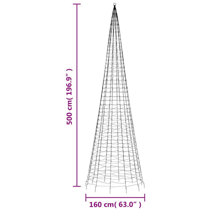 LED-juletræ 1534 LED'er 500 cm blåt lys