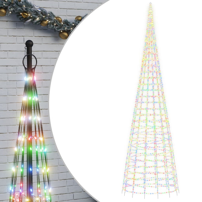 LED-juletræ 3000 LED'er 800 cm flerfarvet lys