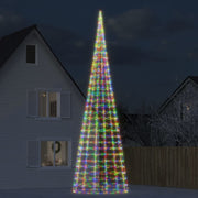 LED-juletræ til flagstang 3000 LED'er 800 cm flerfarvet lys