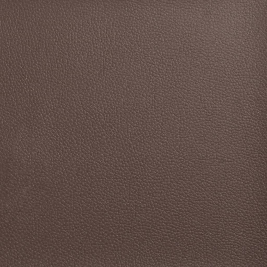 massagestol med fodstøtte kunstlæder brun