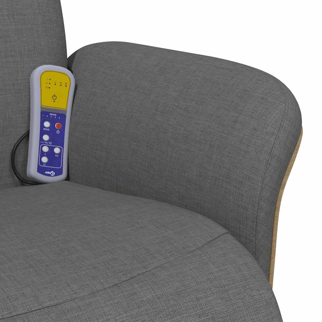 massagestol med fodstøtte stof mørkegrå