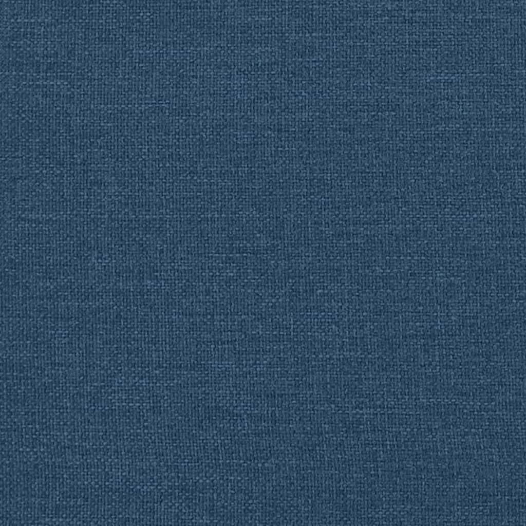 massagestol med fodstøtte stof blå