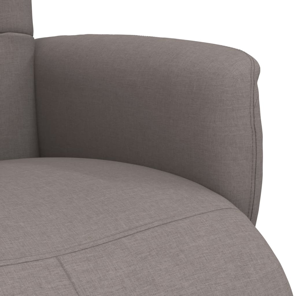 lænestol med fodstøtte stof gråbrun