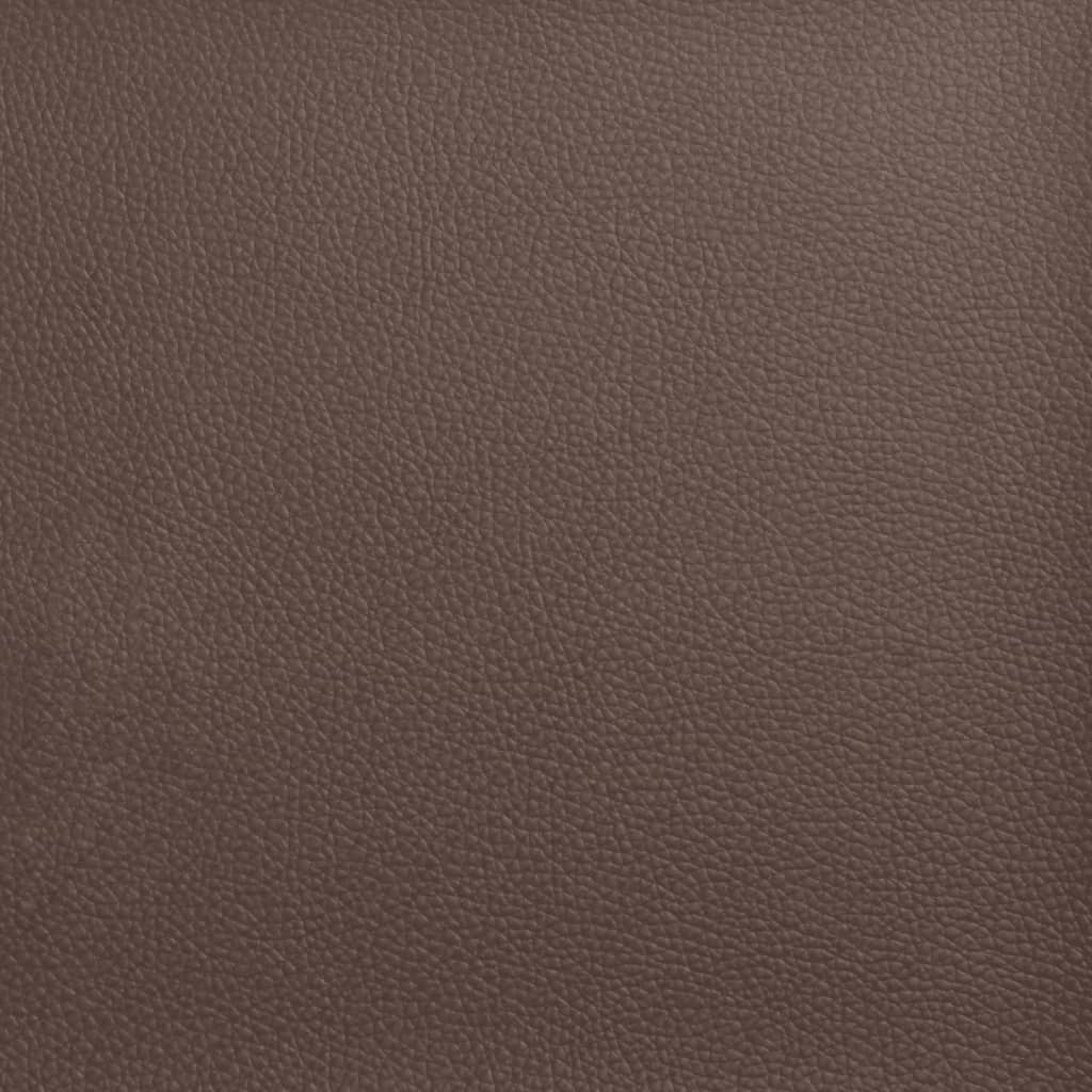 massagestol med fodstøtte kunstlæder brun