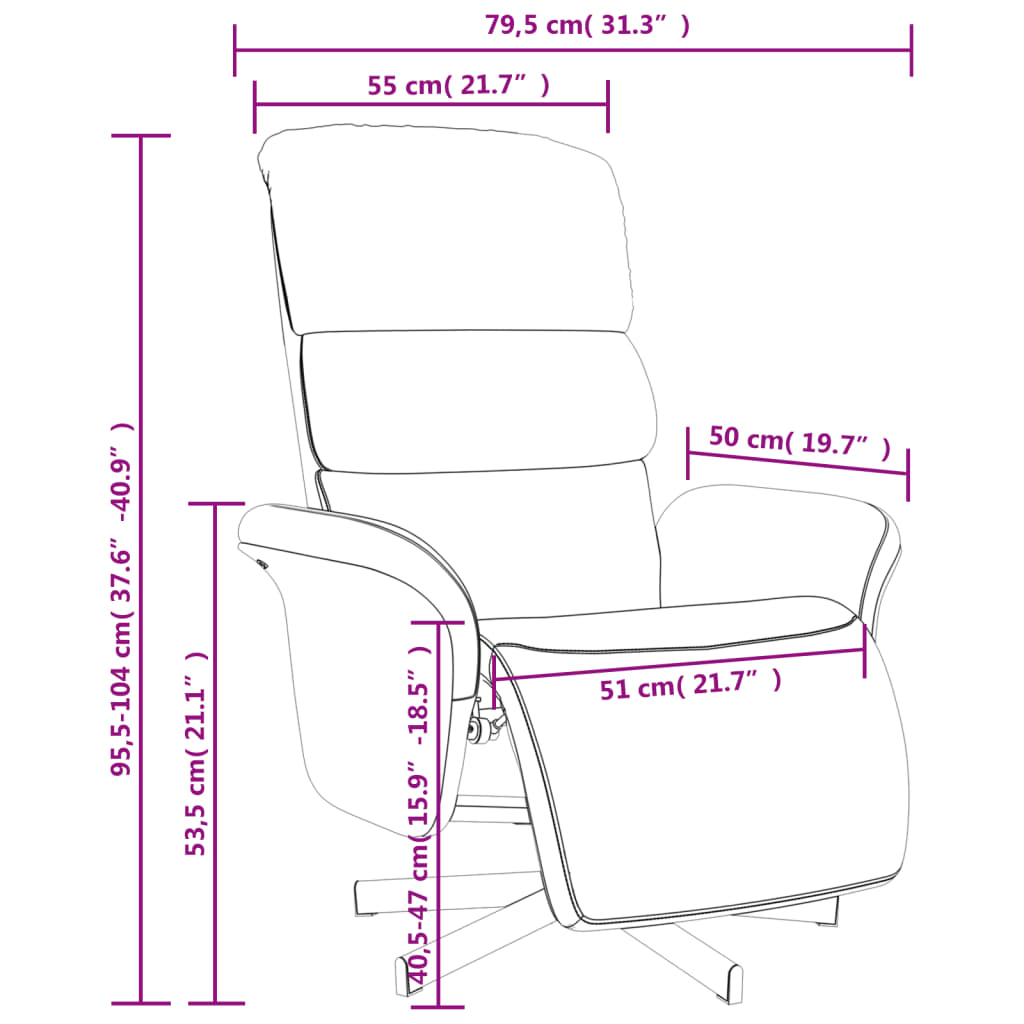 lænestol med fodstøtte stof lysegul