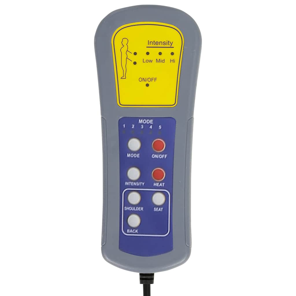 massagestol med fodstøtte kunstlæder sort