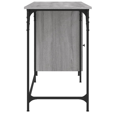 computerbord 131x48x75 cm konstrueret træ grå sonoma-eg