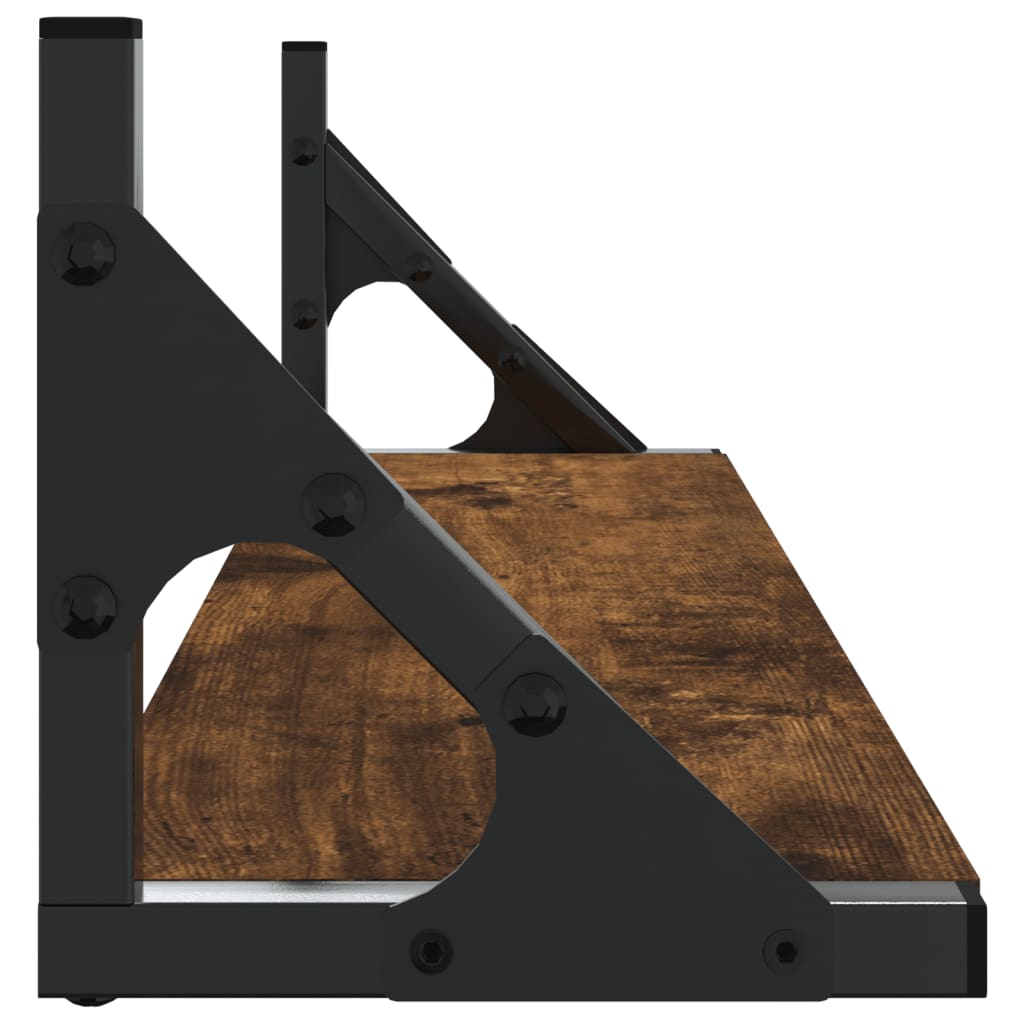 væghylder 2 stk. 60x15x15,5 cm røget egetræsfarve