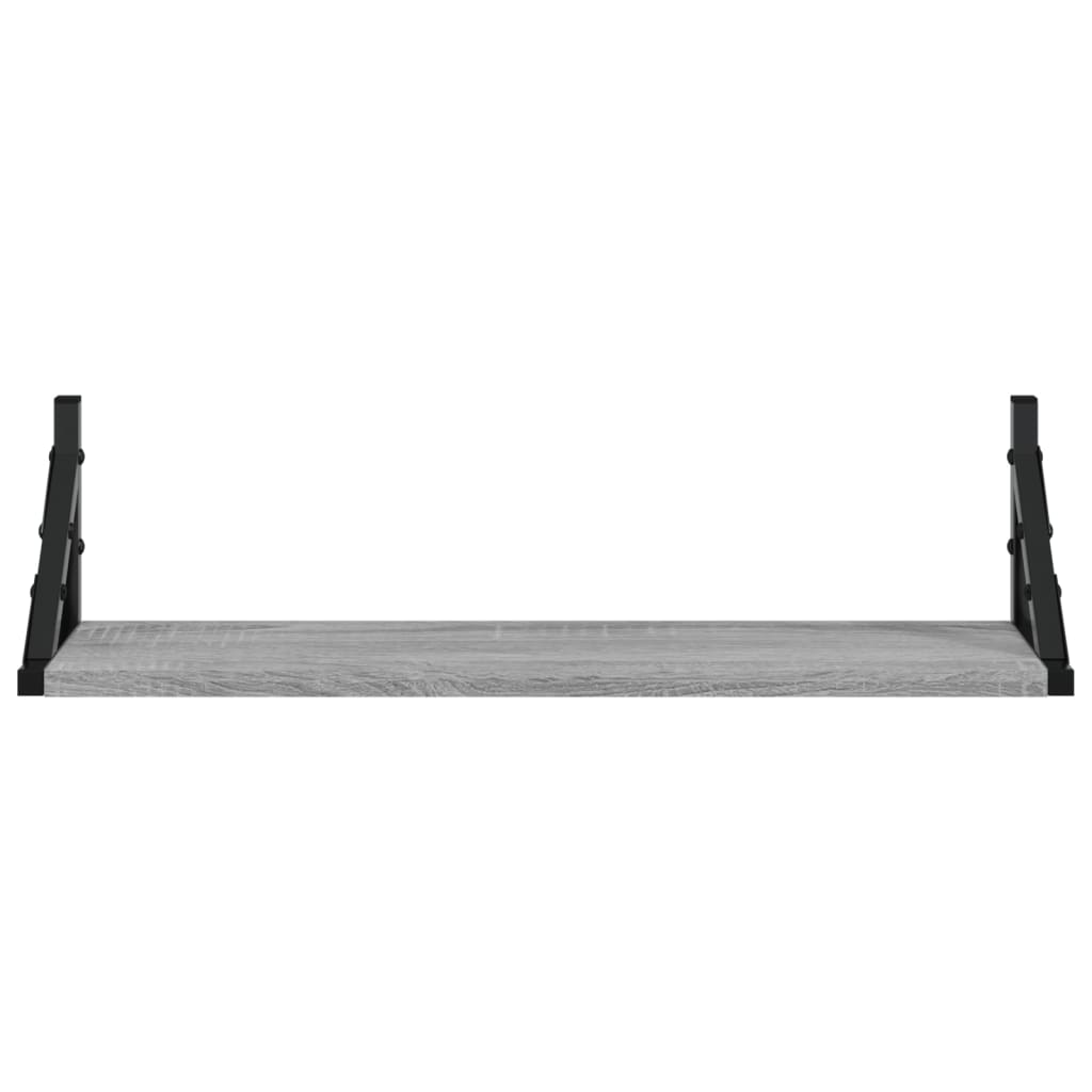 væghylder 2 stk. 60x15x15,5 cm grå sonoma-eg