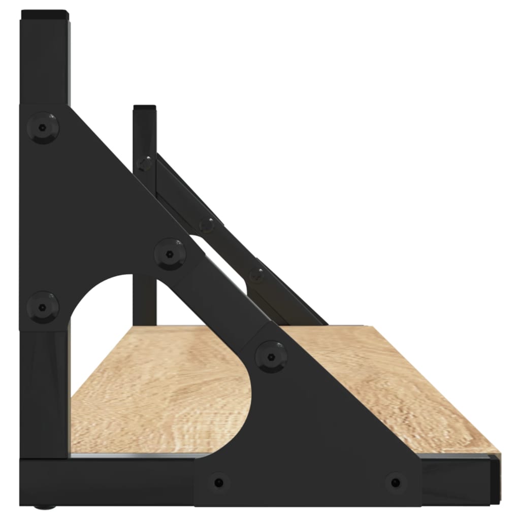 væghylder 2 stk. Sonoma-eg 80x15x15,5 cm konstrueret træ